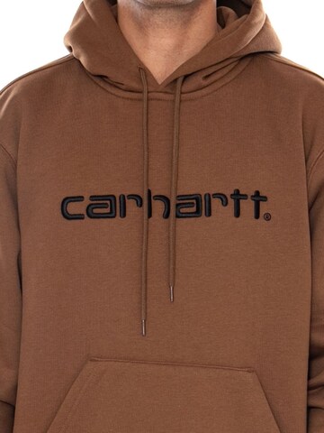 Felpa 'HOODED CARHARTT SWEAT BROWN / BLACK' di Carhartt WIP in marrone