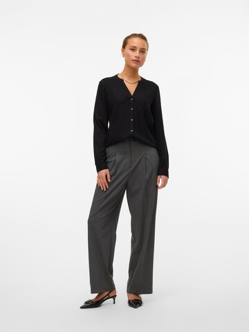 VERO MODA Wide leg Bandplooibroek 'VMUnika' in Grijs