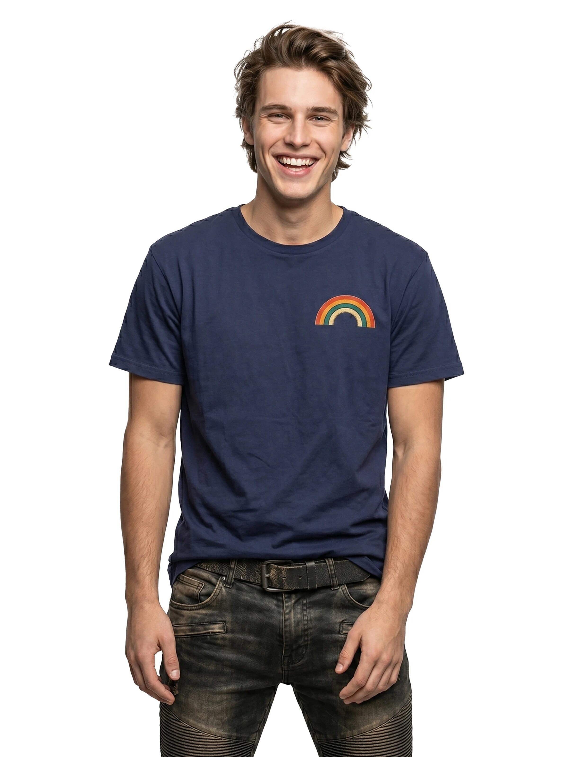 MAKAYA Shirt 'Rainbow' in Blue