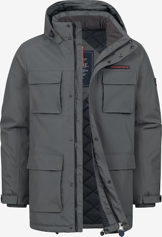 Kronstadt Winter Jacket ' Harrington ' in Grey: front