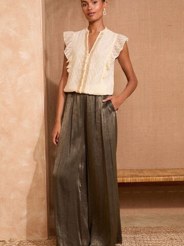 Chemisier love & roses en blanc