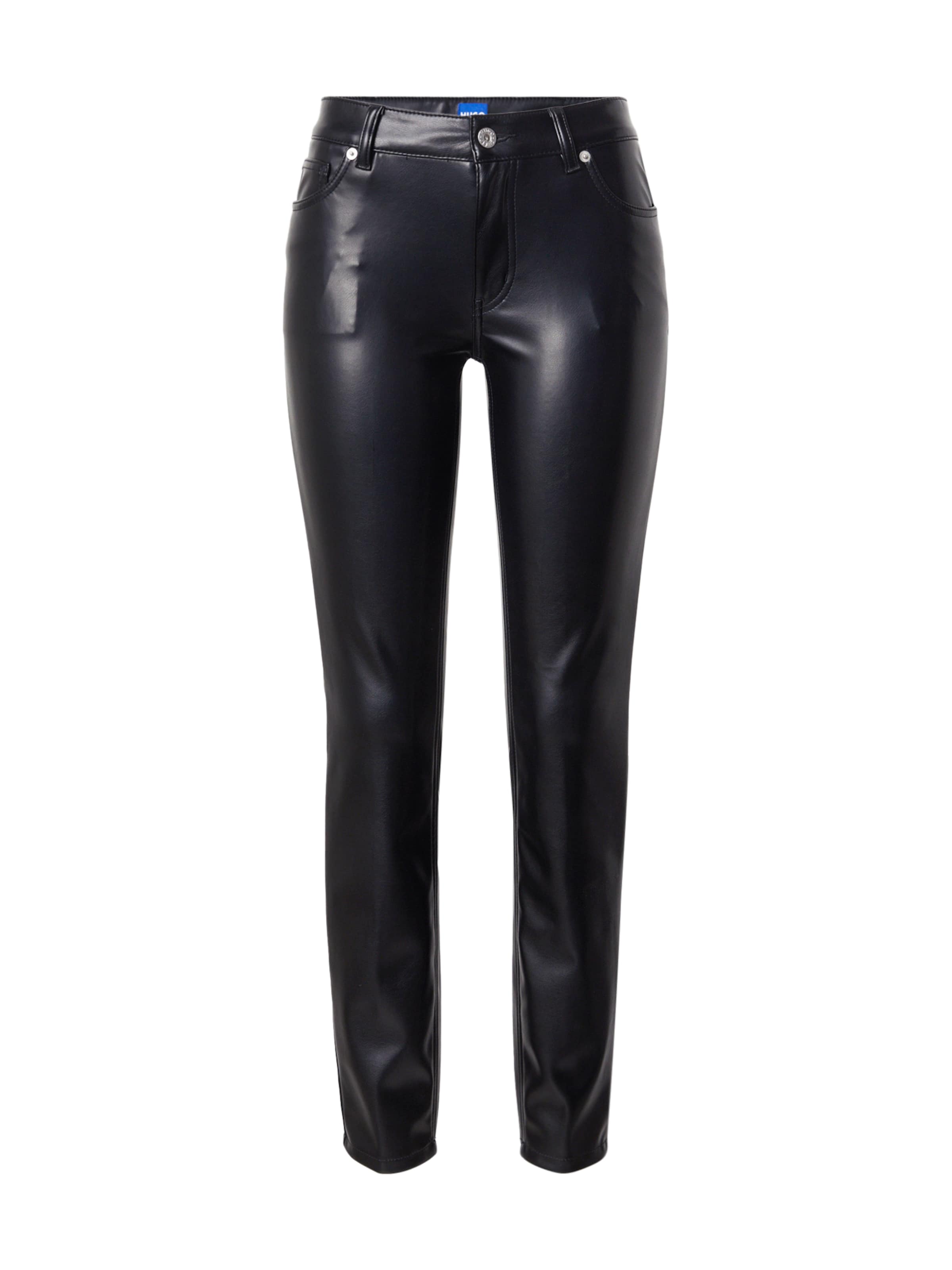 HUGO Úzky strih Nohavice 'Hilano-1_B' - Čierna: predná strana