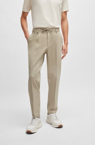 BOSS Loose fit Pants 'P-Perin' in Beige: front