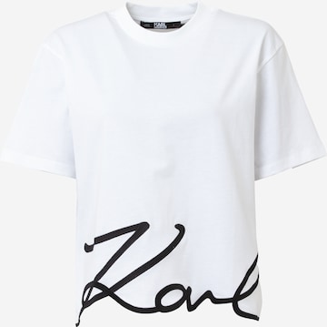 T-shirt Karl Lagerfeld en blanc : devant