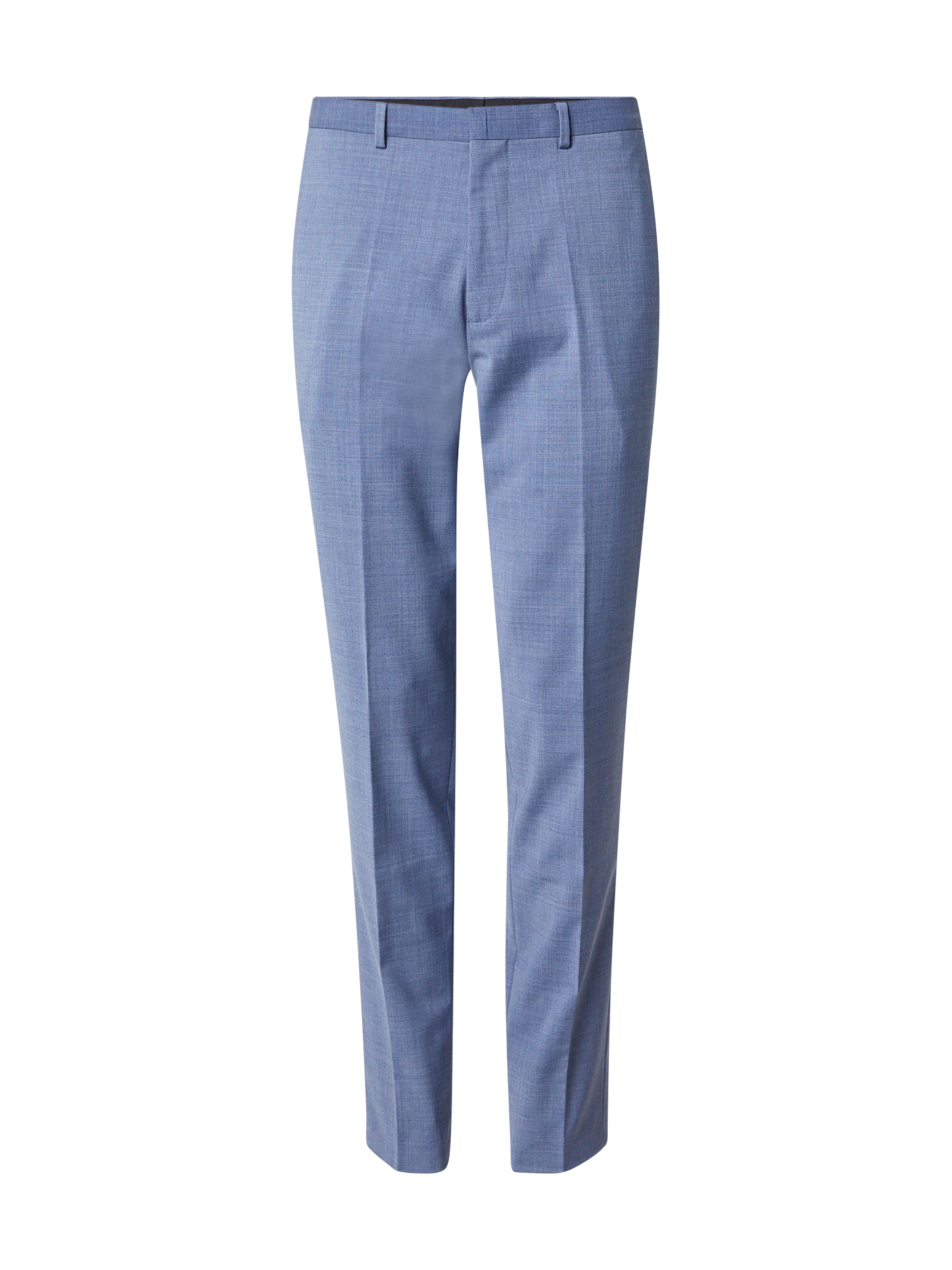 HUGO Slimfit Spodnie w kant &#x27;Hesten253X-MH&#x27; w kolorze niebieski: przód