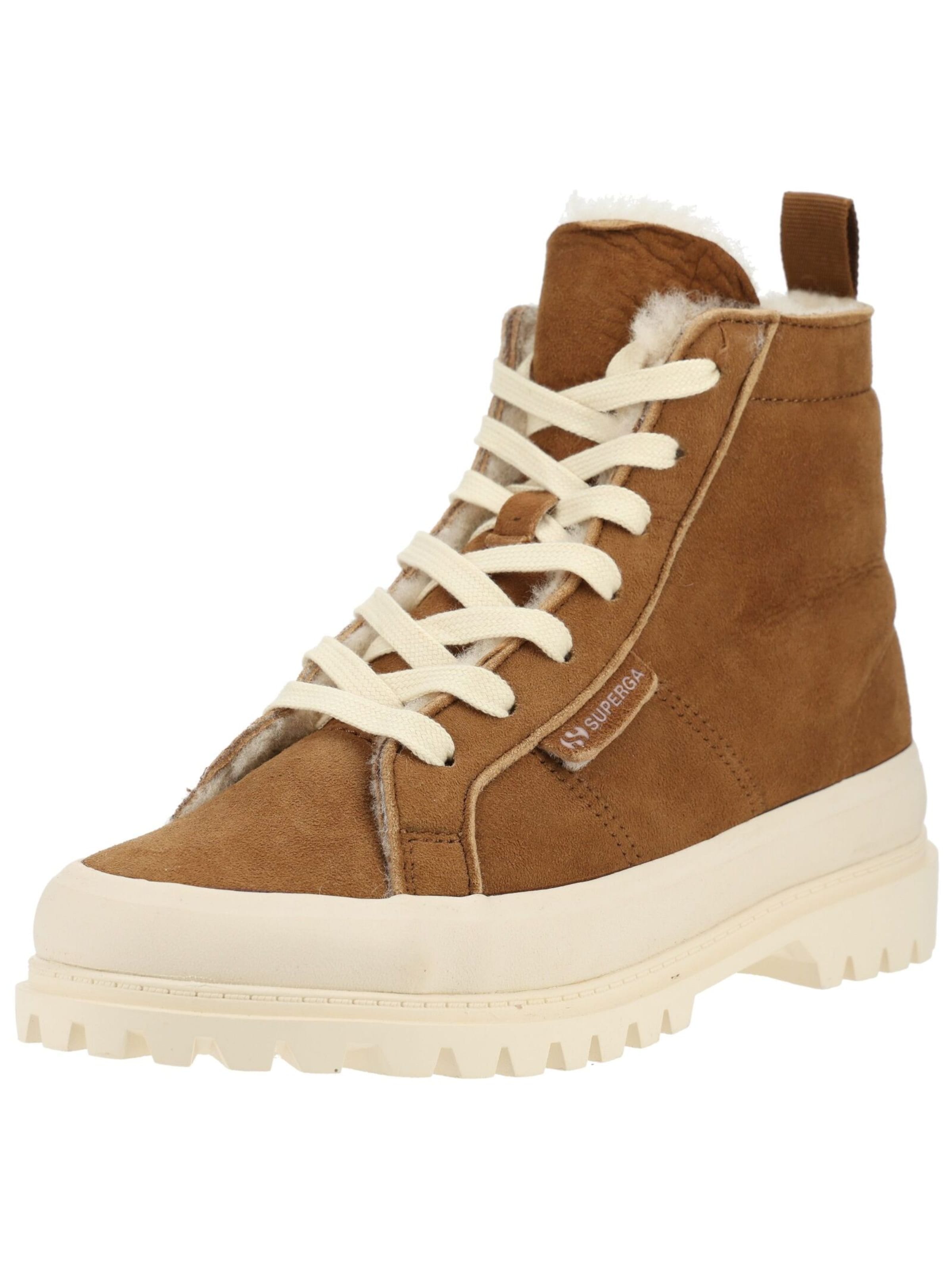 SUPERGA Veterlaarsjes in Bruin: voorkant