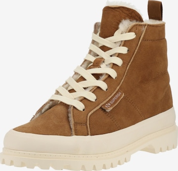 SUPERGA Stiefelette in Braun: Vorderseite