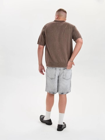 Dxnmxrk - Loosefit Vaquero 'DXHektor Relaxed Fit Denim Shorts Grey' en gris