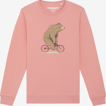 Watapparel Sweatshirt 'Fahrradbär' in Pink: Vorderseite