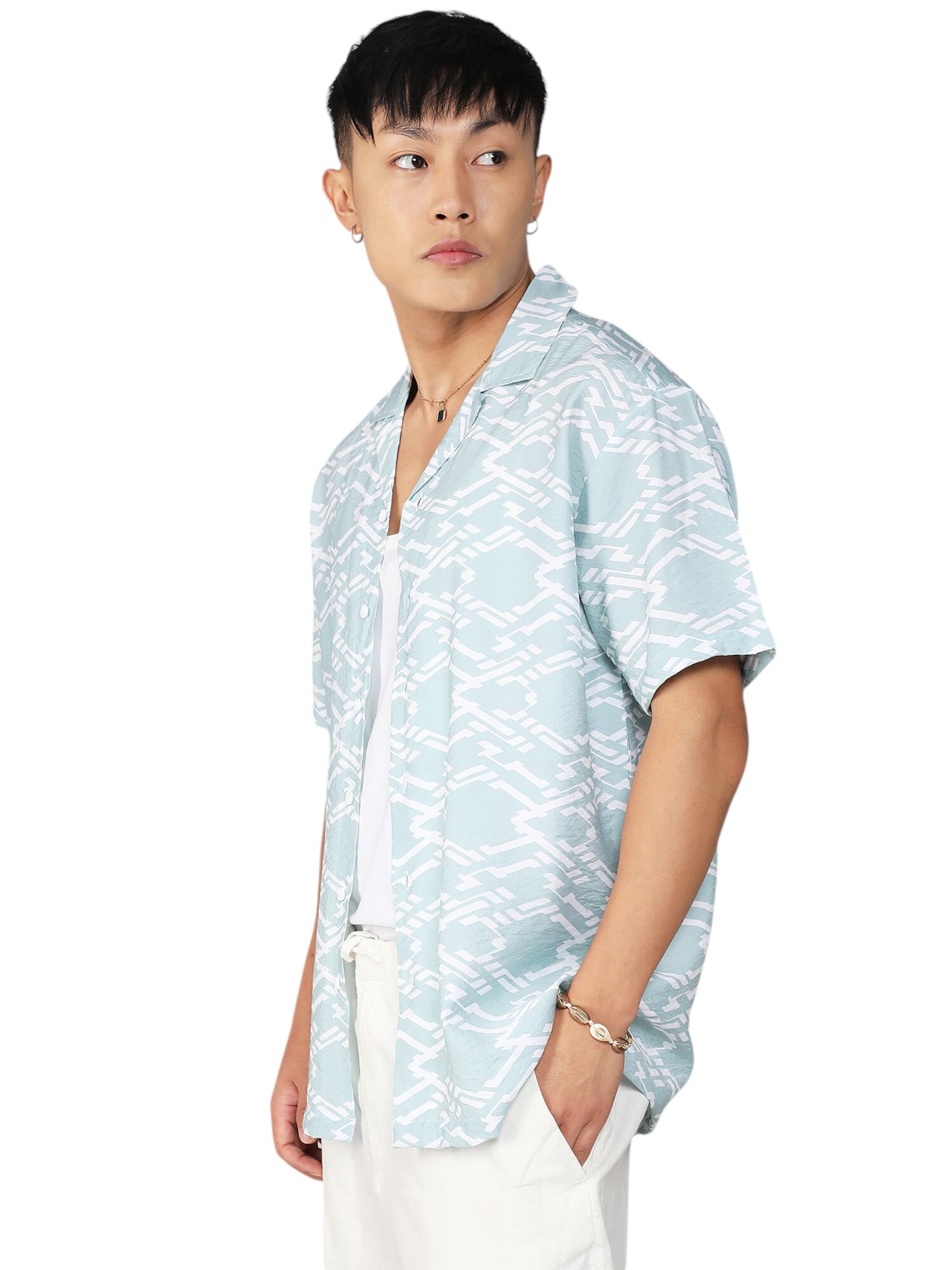Campus Sutra Regular fit Button Up Shirt 'Tahnee' in Blue