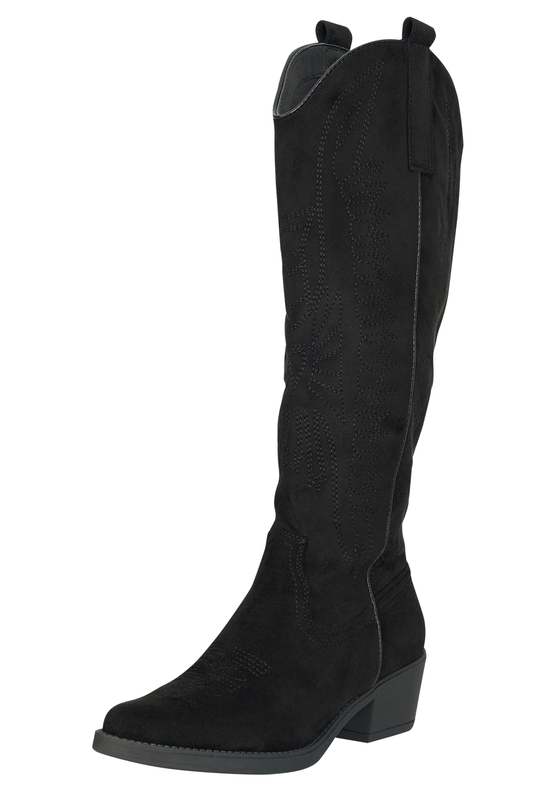 Salinyang Comwboystøvler i sort: forside