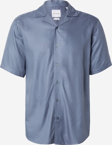 Only & Sons Button Up Shirt 'ONSDash' in Blue: front