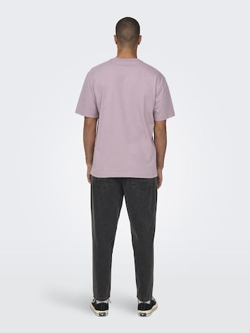 T-Shirt 'Fred' Only & Sons en violet