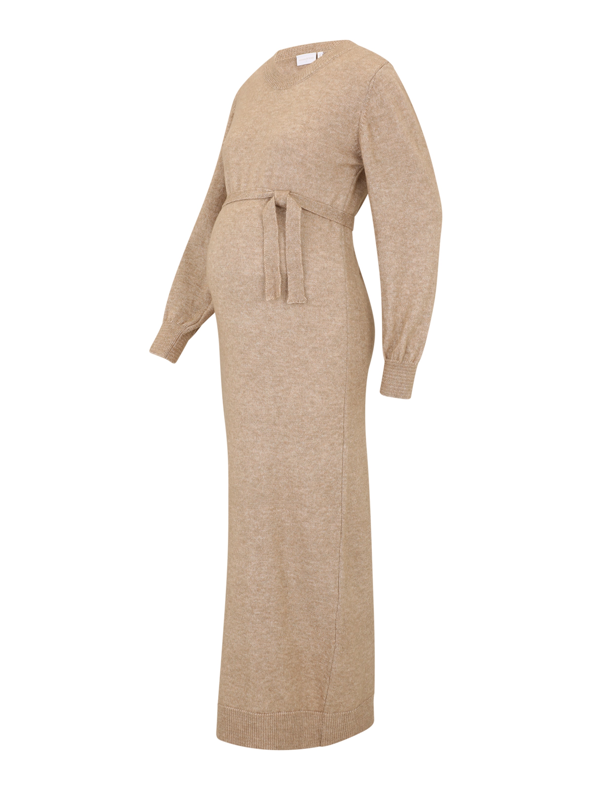 MAMALICIOUS Knitted dress 'MLNEWANNE' in Beige: front