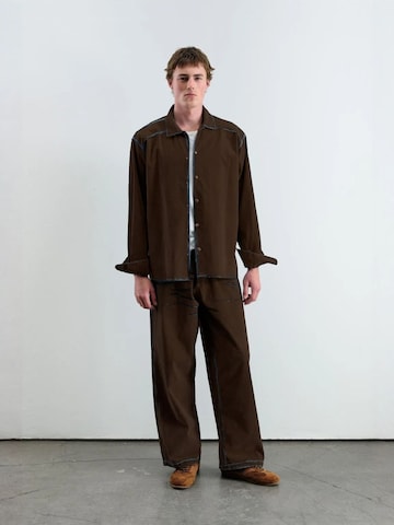 Giesto Regular fit Button Up Shirt in Brown: front