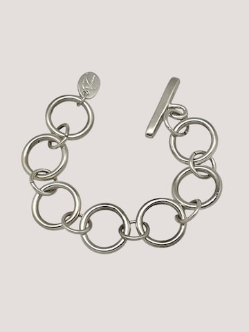 Gloria Mago Bracelet 'Hole2Hole bracelet in 10µ silver plated' in Silver: front