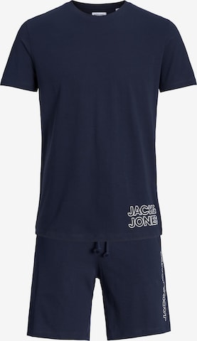JACK & JONES Pyjama kort in Blauw: voorkant