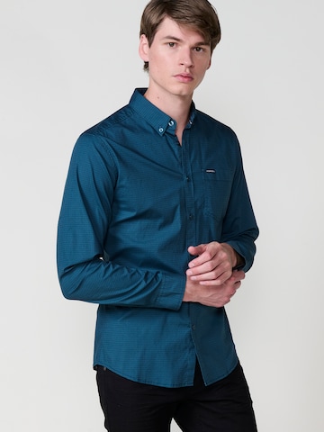Coupe regular Chemise KOROSHI en bleu