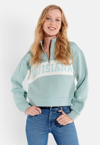 Vestino Sweatshirt in Groen: voorkant