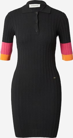 Rochie tricotat de la Sonia Rykiel pe negru: față