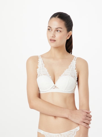 Women' Secret Triangle Bra in White: front