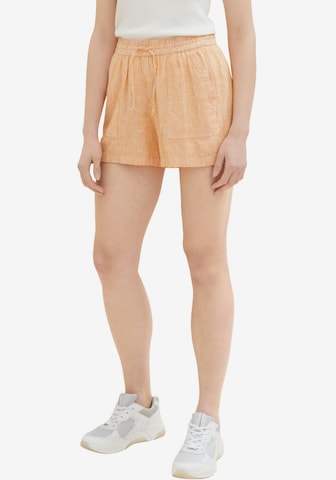 TOM TAILOR DENIM Regular Shorts in Orange: predná strana