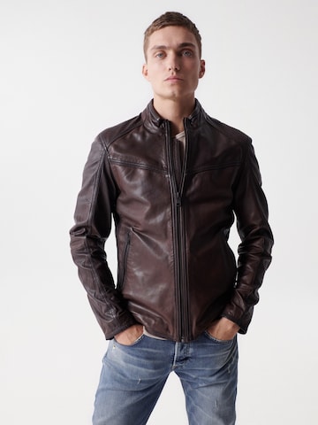 Salsa Jeans Tussenjas 'United States' in Bruin: voorkant