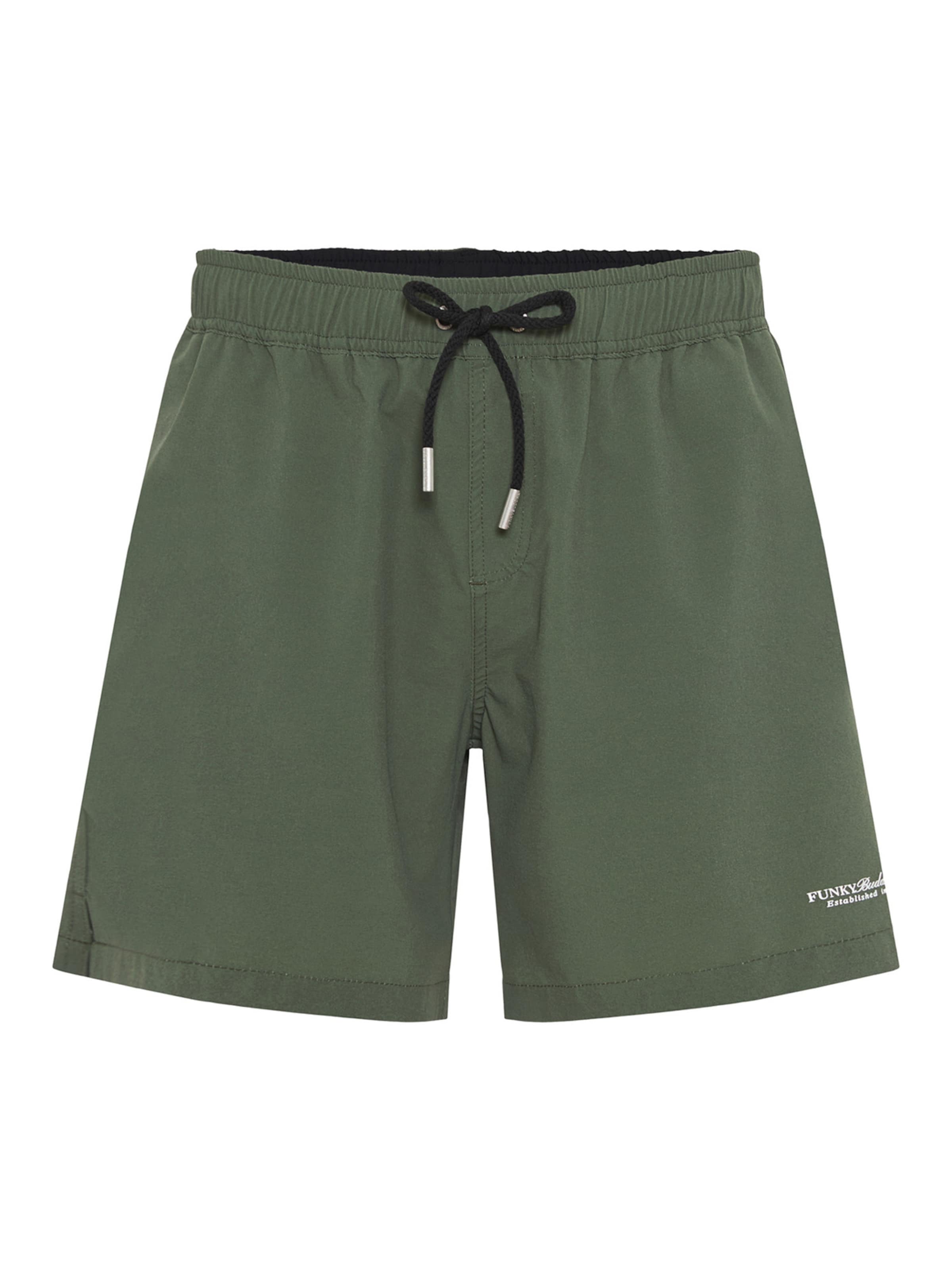 Pantaloncini da bagno in L Funky Buddha di colore verde scuro, Visualizzazione prodotti