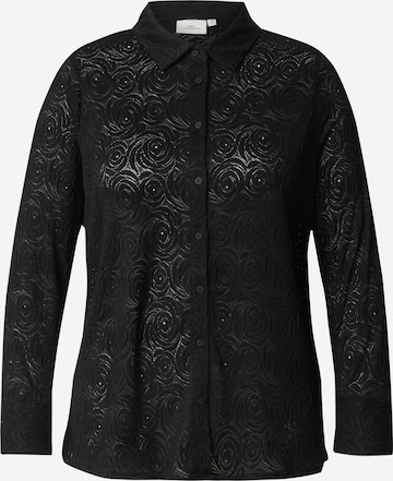 Camicia da donna 'ROSIL' di ONLY Carmakoma in nero: frontale