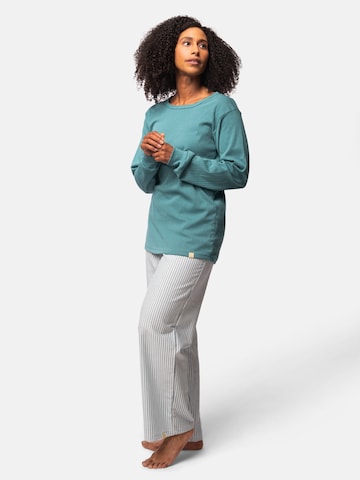 greenjama Pajama Shirt 'Derby-Rib' in Green