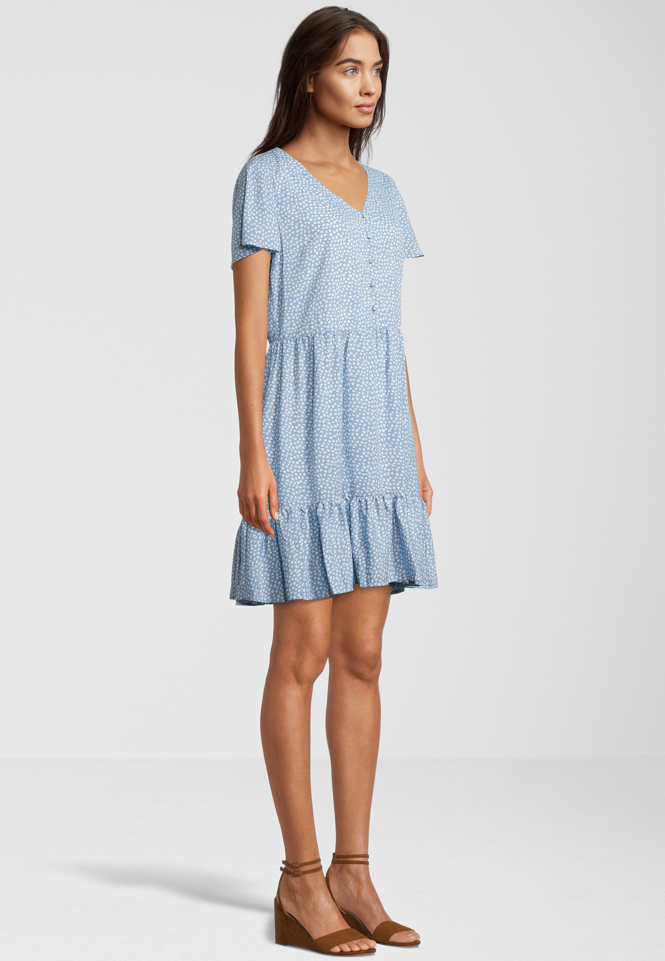 Frauen Kleider Rupert and Buckley Sommerkleid 'DAWSEY' in Blau - QK10899 Frauen Kleider Rupert and Buckley Sommerkleid 'DAWSEY' in Blau - QK10899
