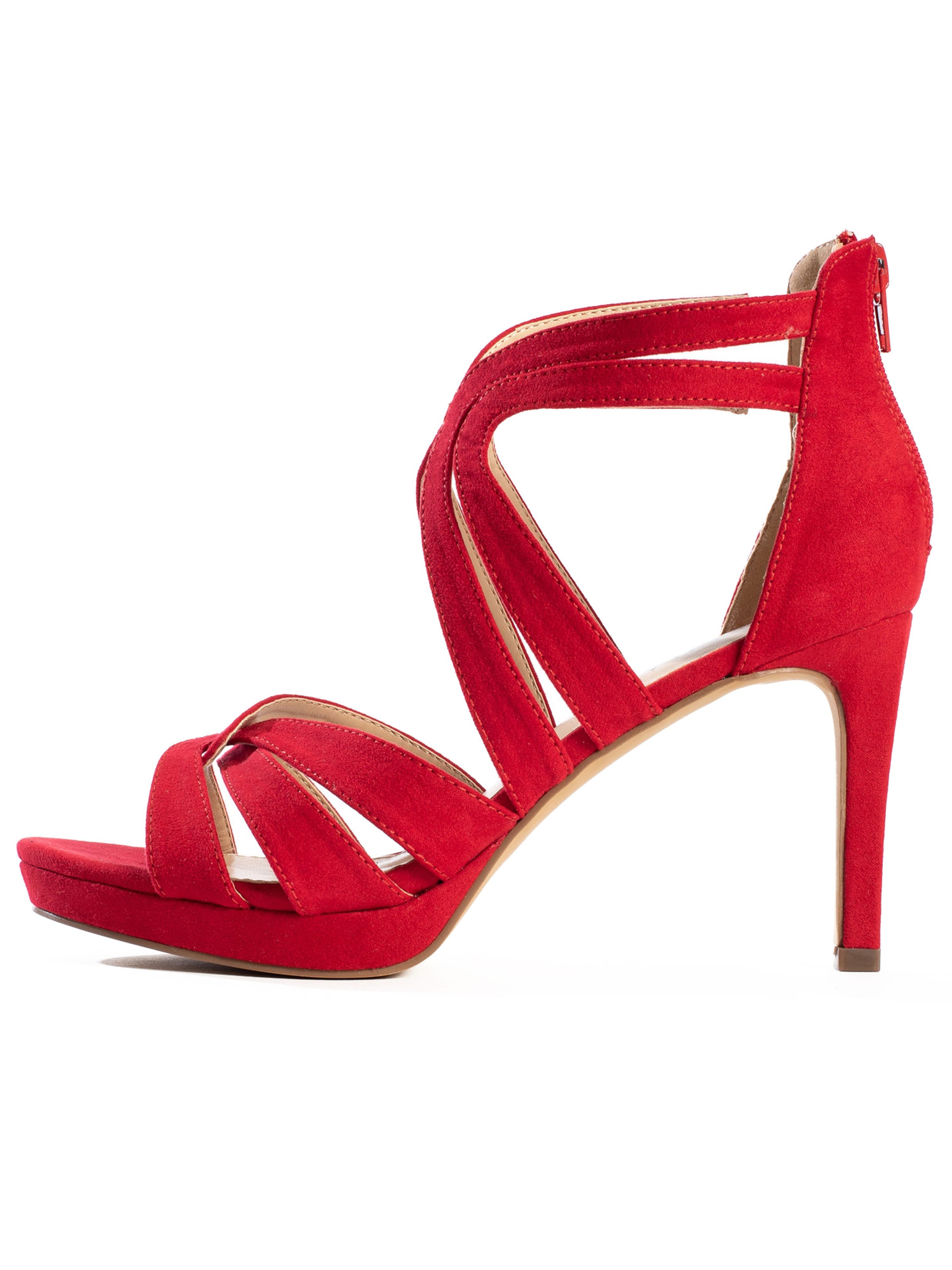 Celena Sandaal &#x27;Cherry&#x27;, värv punane: eest vaates