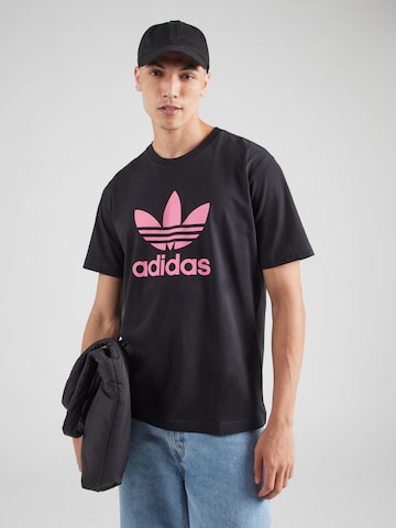 ADIDAS ORIGINALS Shirt 'Adicolor Trefoil' in Black: front