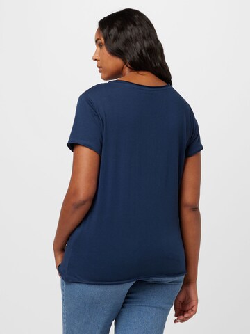 ONLY Carmakoma - Camiseta 'QUOTE' en azul