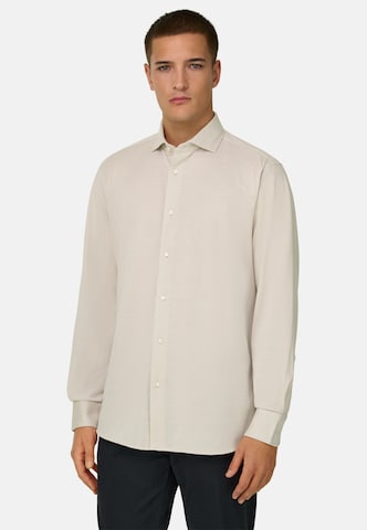 Boggi Milano Regular Fit Hemd in Beige: Vorderseite