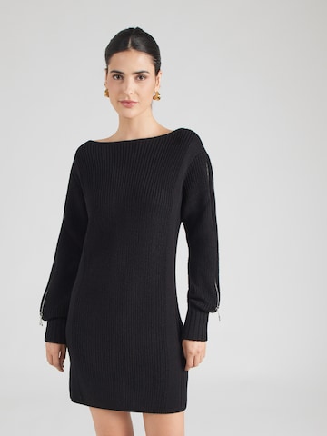 PATRIZIA PEPE - Vestido de punto en negro: frente