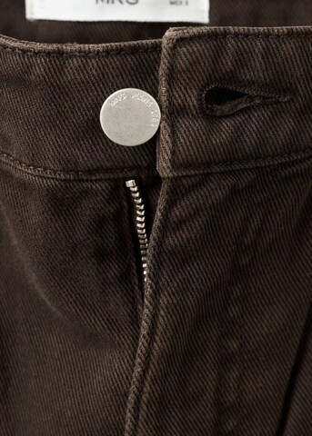 MANGO Wide leg Jeans 'Studs' in Brown