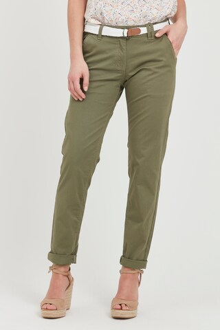 Oxmo Slim fit Chino Pants 'Chakira' in Green: front