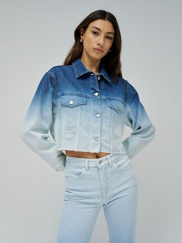 Salsa Jeans Tussenjas in Blauw: voorkant
