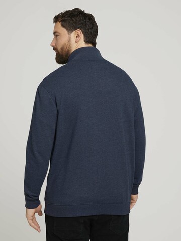 TOM TAILOR Men + Sweatjacke in Blau