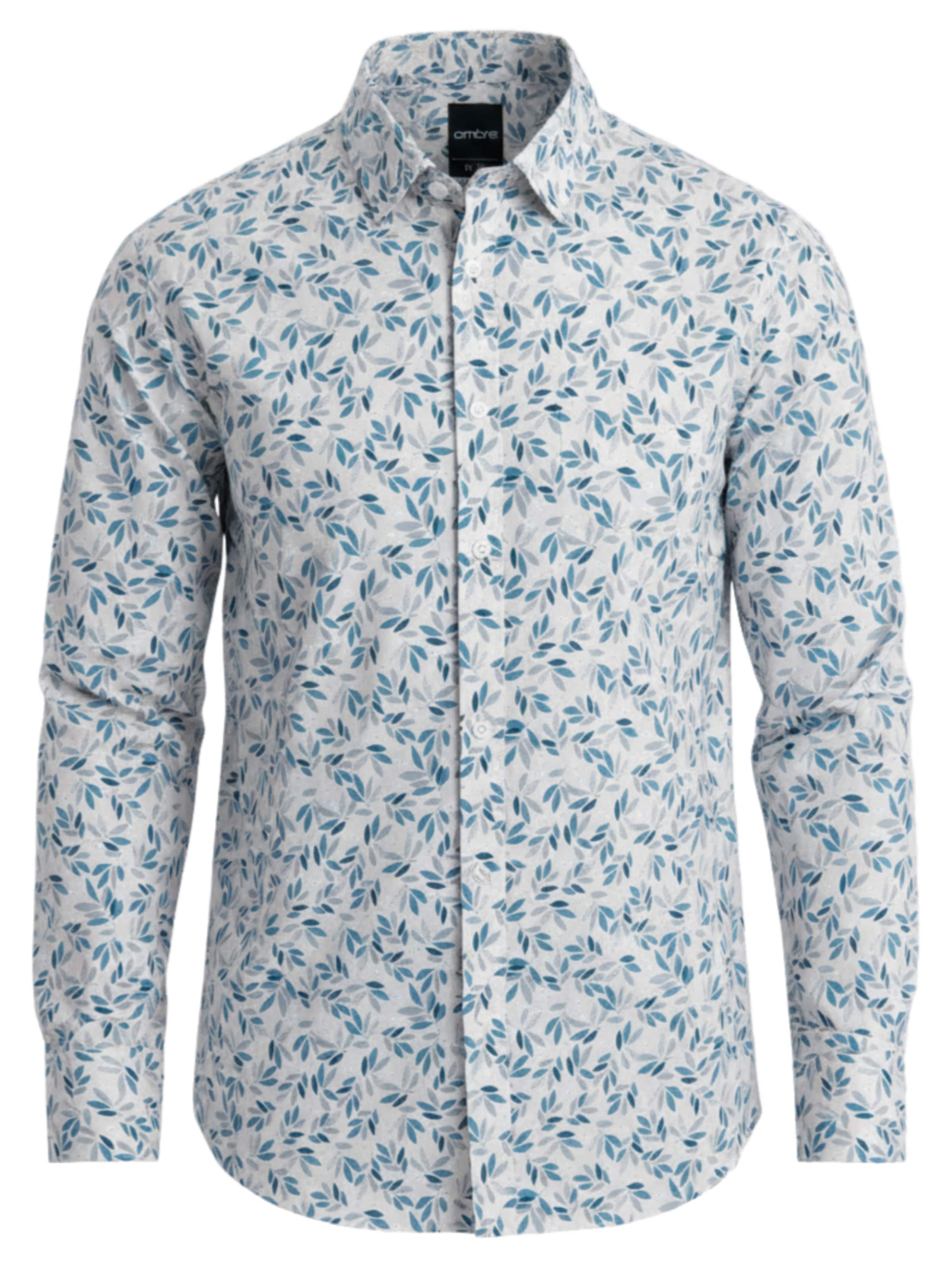 Ombre Regular Fit Hemd in Blau: Vorderseite