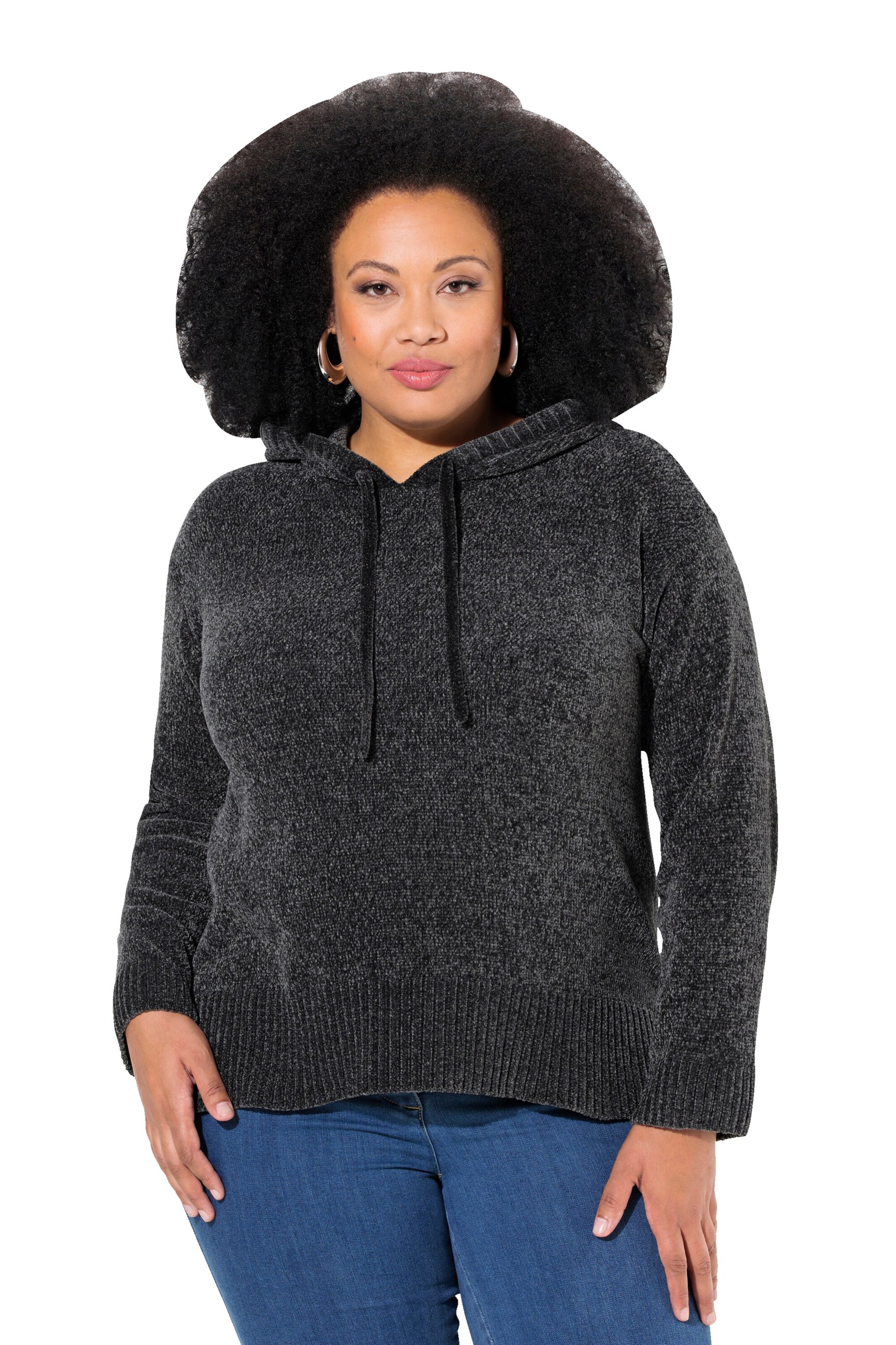 Pulover de la Ulla Popken pe gri: față