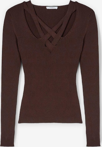 Pull-over MOTIVI en marron : devant