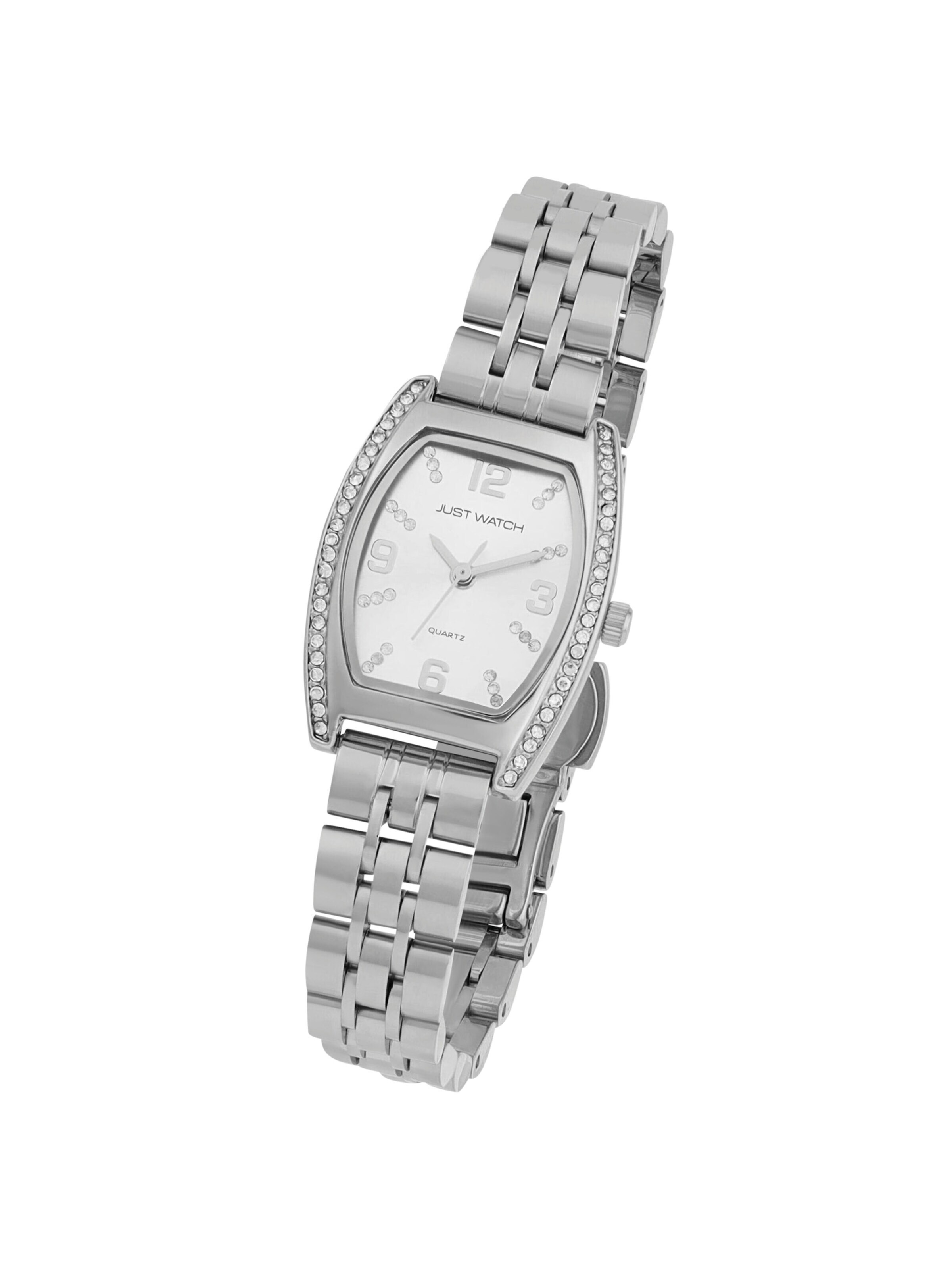 Just Watch Analog Watch 'Akadia, Mineralglas' in Silver: front
