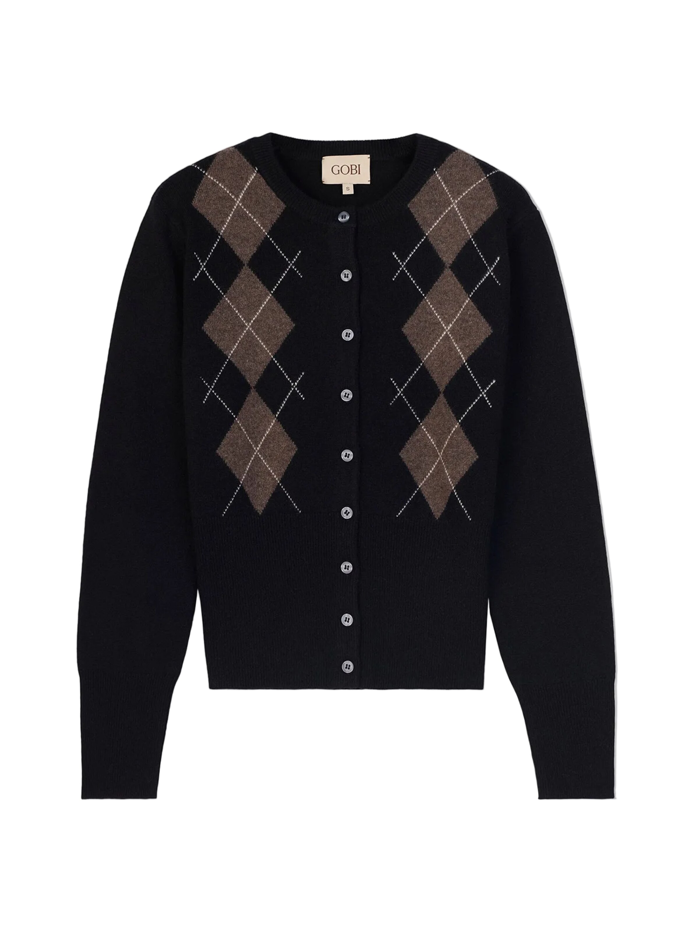 GOBI Cashmere Cardigan i sort: forside