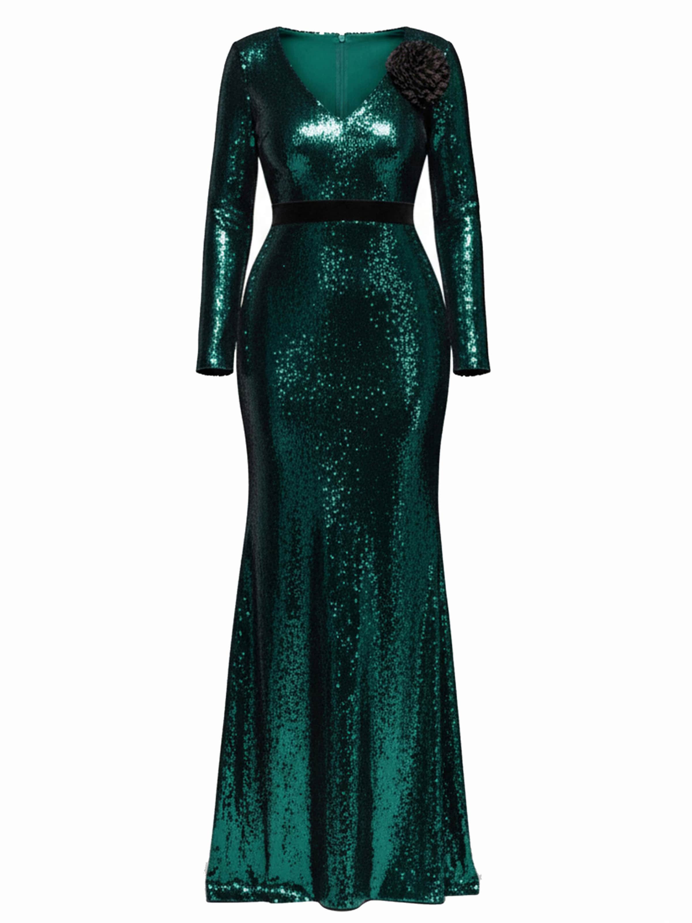 GODDIVA Kleid in Grün: Vorderseite