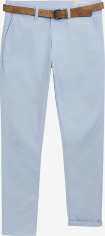 mėlyna TOM TAILOR DENIM „Chino“ stiliaus kelnės: priekis