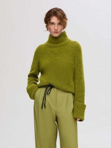 Pull-over 'SLFSia' SELECTED FEMME en vert : devant