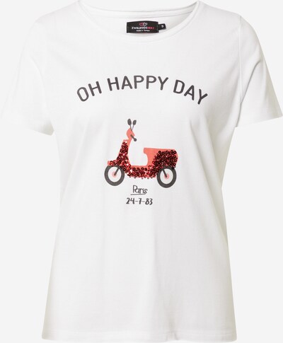 Zwillingsherz Shirt 'Oh Happy Day' in Red / Black / White, Item view