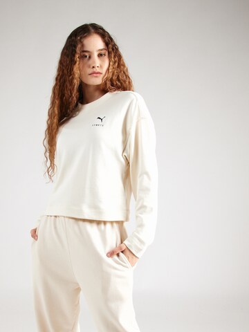 PUMA Sportief sweatshirt in Beige: voorkant